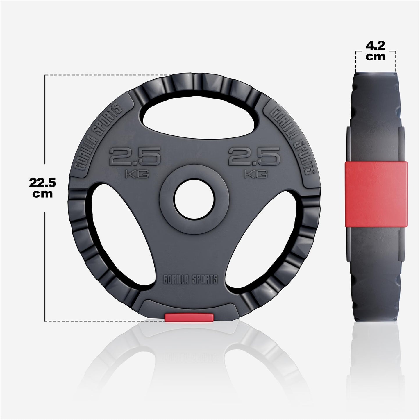 Set d'haltères en plastique Gripper 100 kg - Gorilla Sports France
