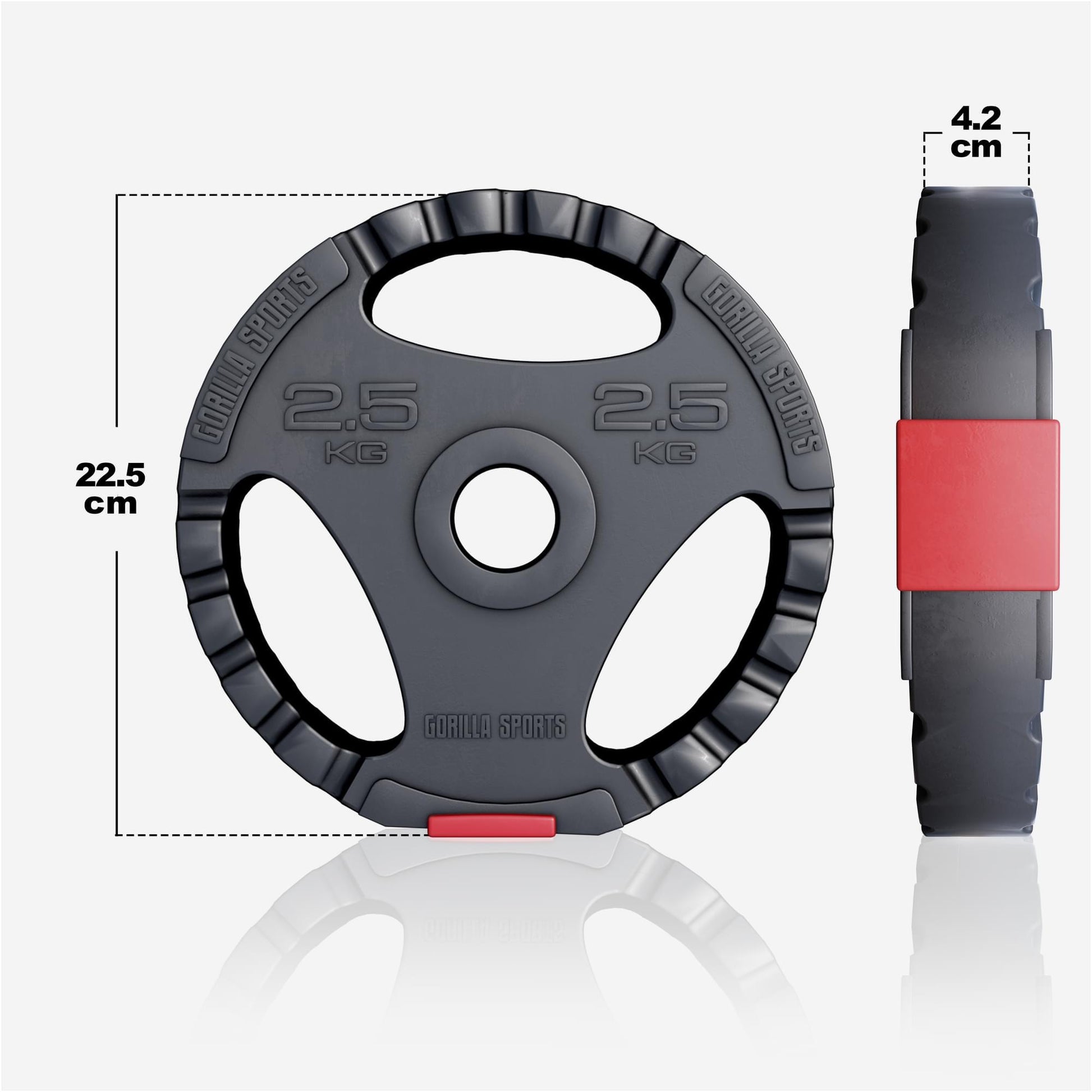 Set d'haltères en plastique Gripper 100 kg - Gorilla Sports France