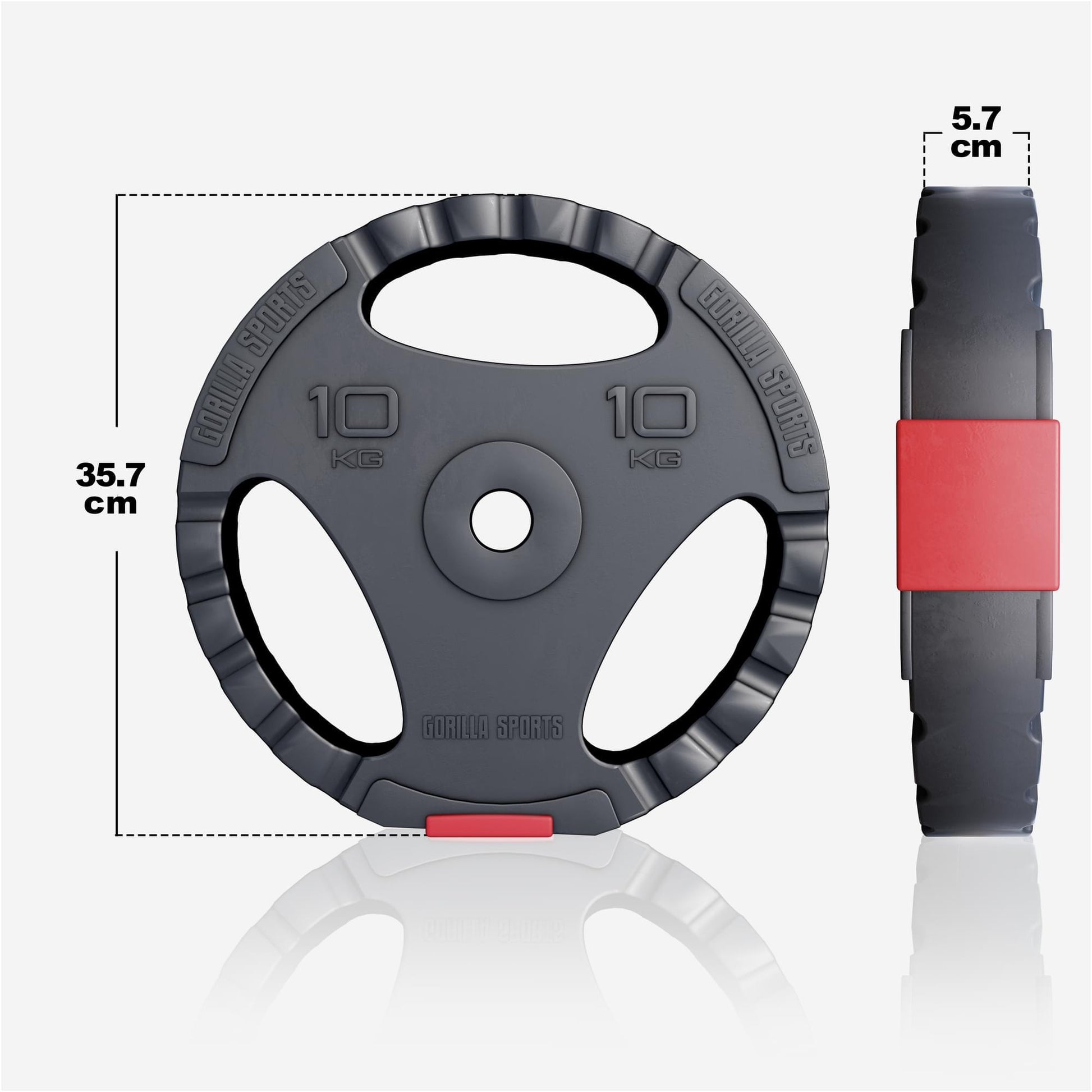 Set d'haltères en plastique Gripper 100 kg - Gorilla Sports France