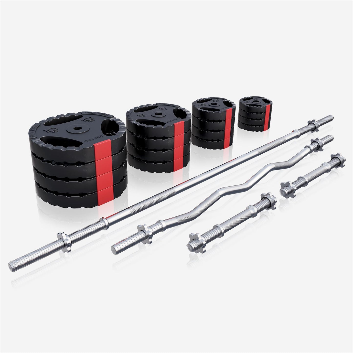 Set d'haltères en plastique Gripper 100 kg - Gorilla Sports France