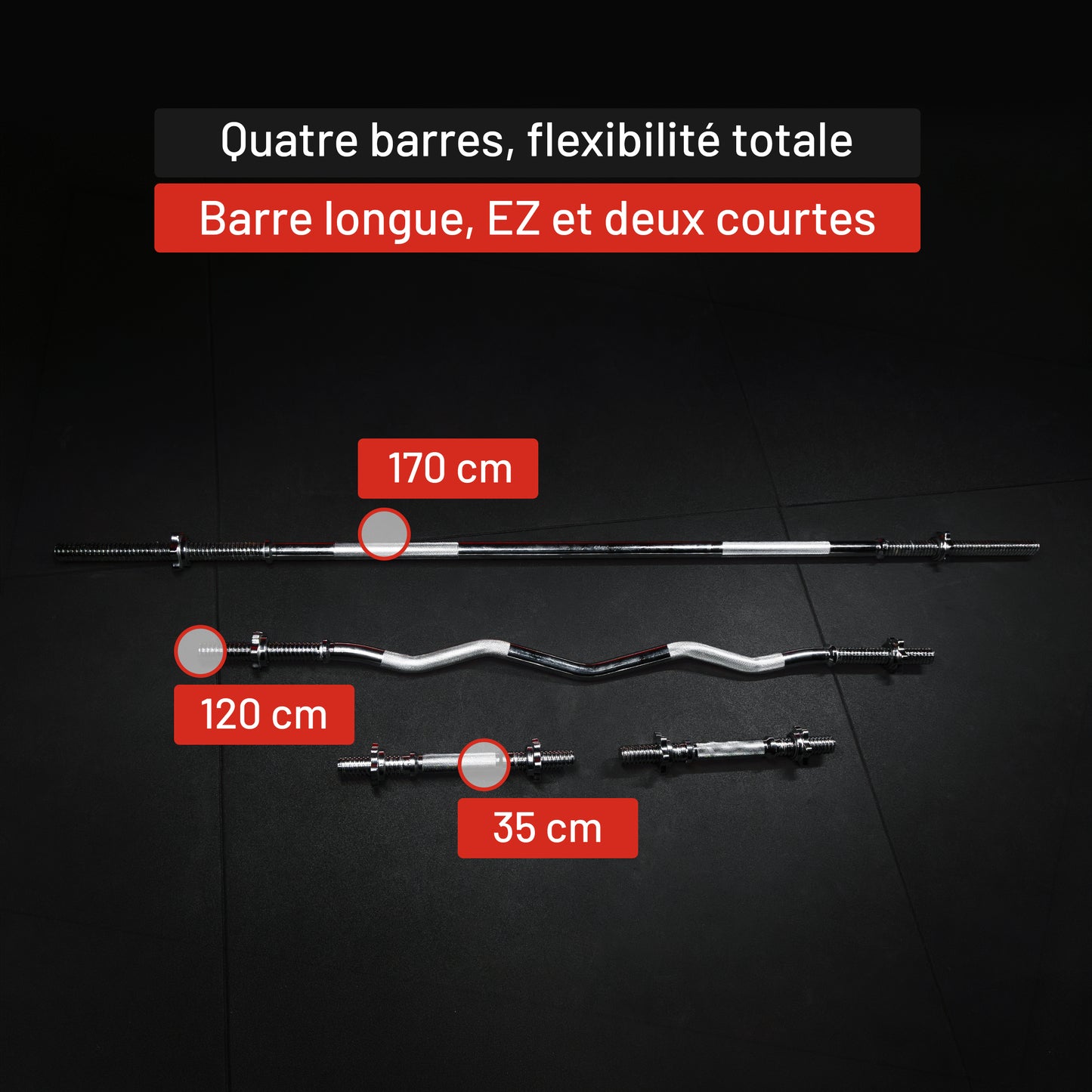 Set barre d'haltères en plastique 100 kg