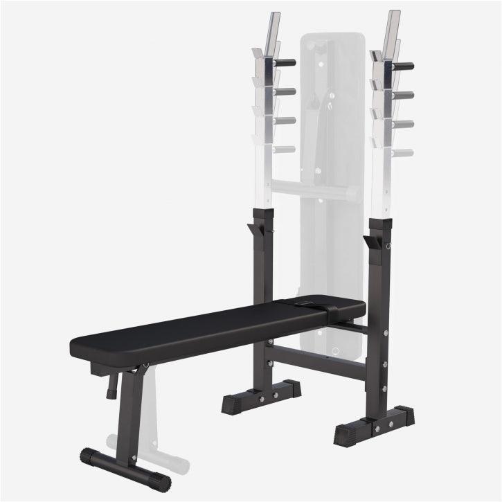 Banc de musculation avec set d'haltères longs - Gorilla Sports France