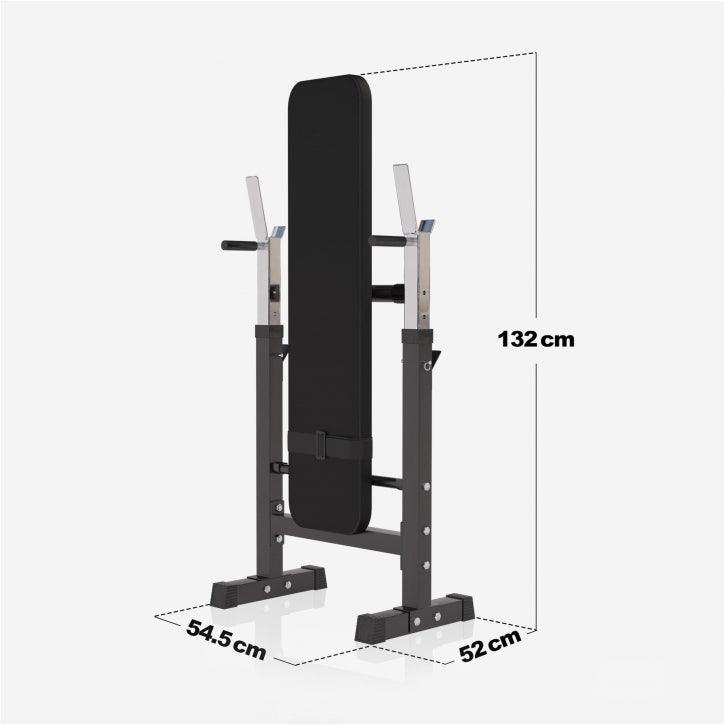 Banc de musculation avec set d'haltères longs - Gorilla Sports France