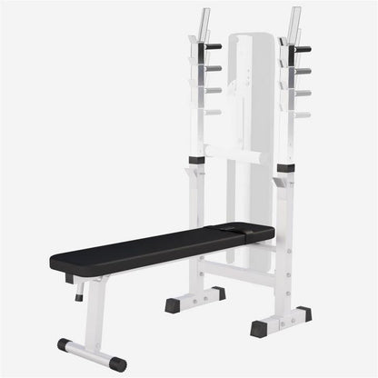 Banc de musculation avec set d'haltères longs - Gorilla Sports France