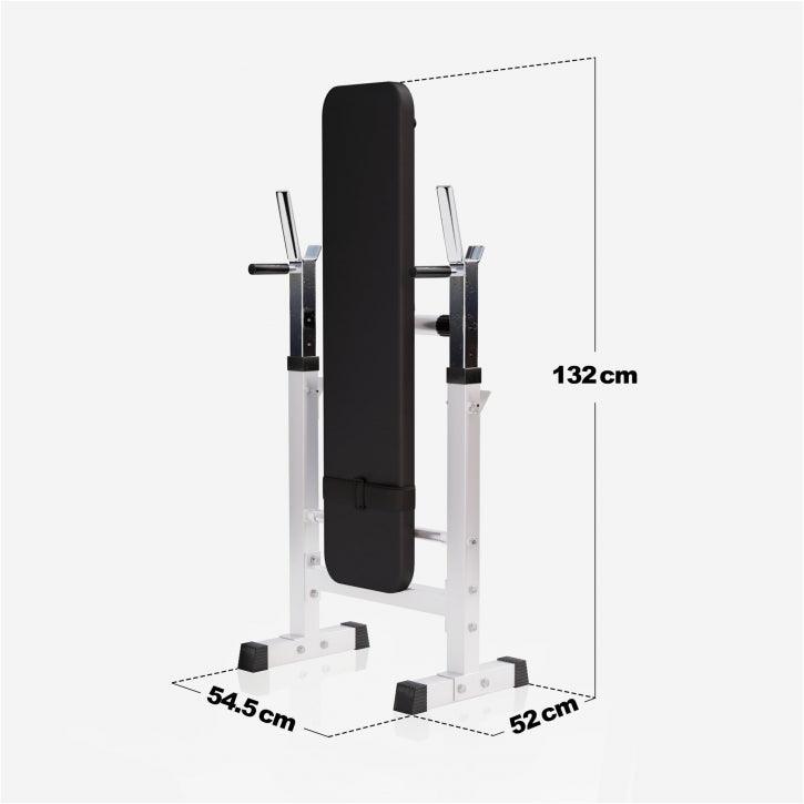 Banc de musculation avec set d'haltères longs - Gorilla Sports France