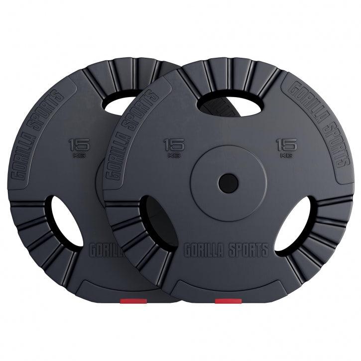 Disques d'haltères en plastique avec grip - Gorilla Sports France