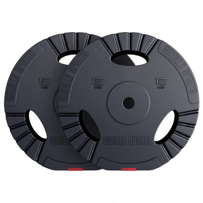 Disques d'haltères en plastique avec grip - Gorilla Sports France