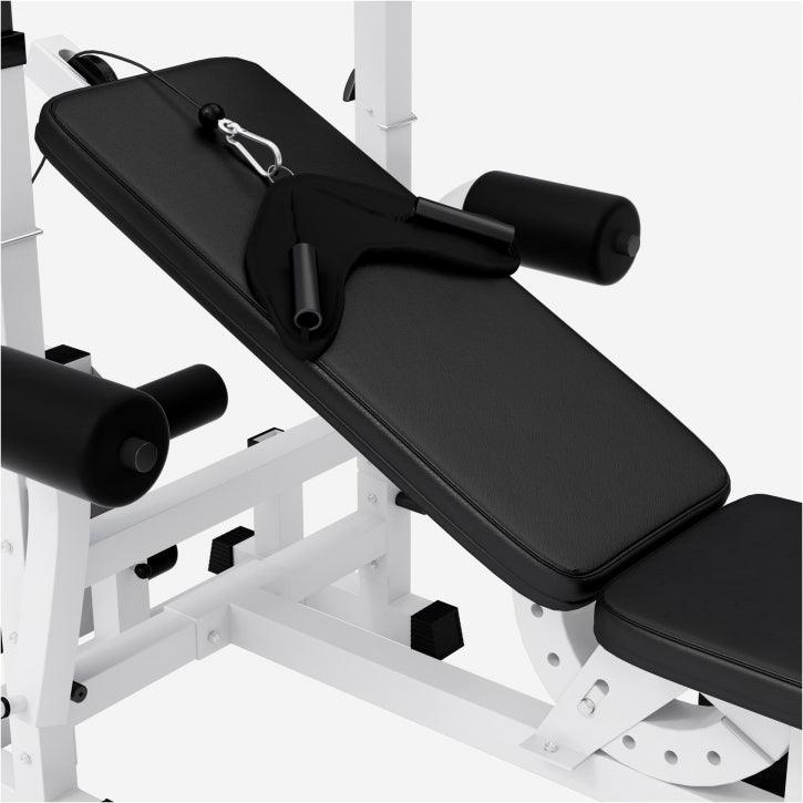 Banc de musculation universel avec set d'haltères 40 - 100 kg en plastique - Gorilla Sports France