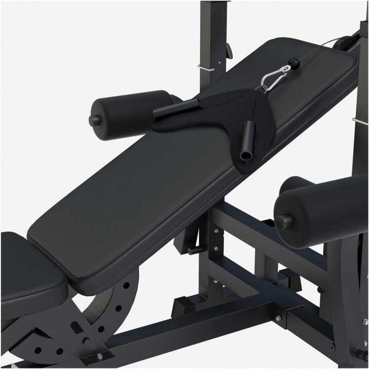 Banc de musculation universel avec set d'haltères 40 - 100 kg en plastique - Gorilla Sports France