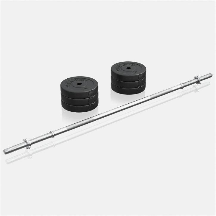 Banc de musculation universel avec set d'haltères 40 - 100 kg en plastique - Gorilla Sports France