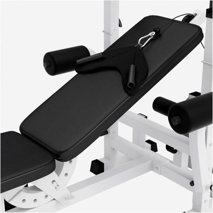Banc de musculation universel avec set d'haltères 40 - 100 kg en plastique - Gorilla Sports France