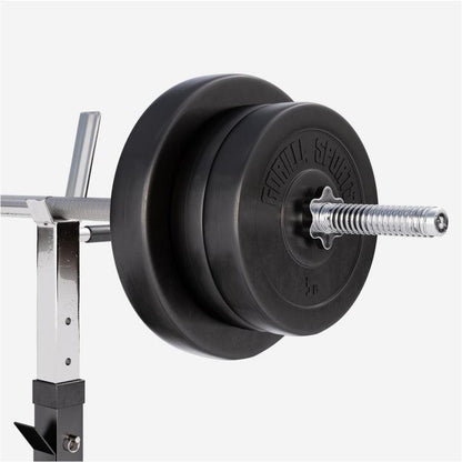 Banc de musculation avec set d'haltères longs - Gorilla Sports France