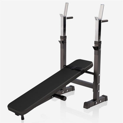 Banc de musculation avec set d'haltères longs - Gorilla Sports France