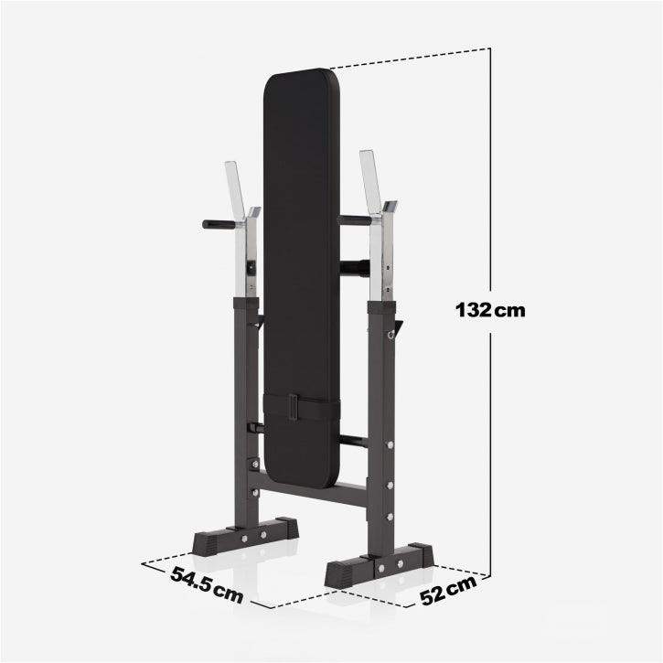 Banc de musculation avec set d'haltères longs - Gorilla Sports France