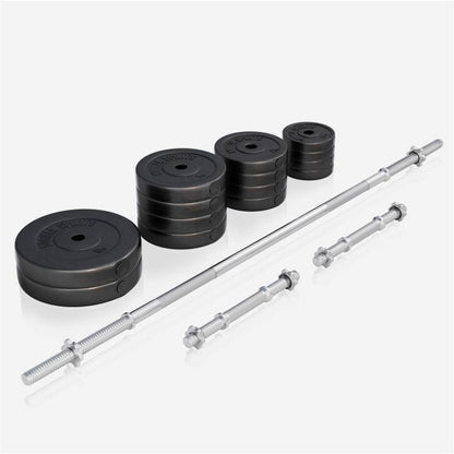 Banc de musculation avec set d'haltères longs - Gorilla Sports France