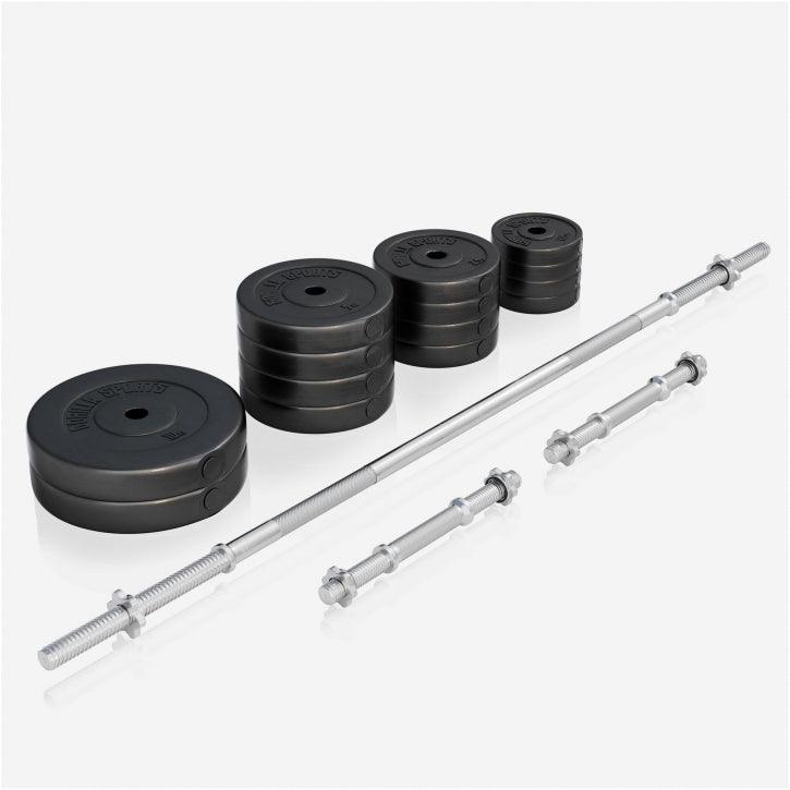 Banc de musculation avec set d'haltères longs - Gorilla Sports France