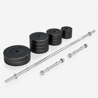 Banc de musculation avec set d'haltères longs - Gorilla Sports France