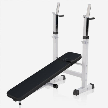 Banc de musculation avec set d'haltères longs - Gorilla Sports France