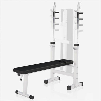 Banc de musculation avec set d'haltères longs - Gorilla Sports France