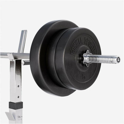 Banc de musculation avec set d'haltères longs - Gorilla Sports France