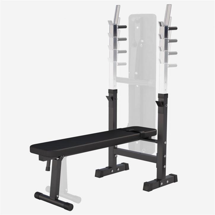 Banc de musculation avec set d'haltères longs - Gorilla Sports France