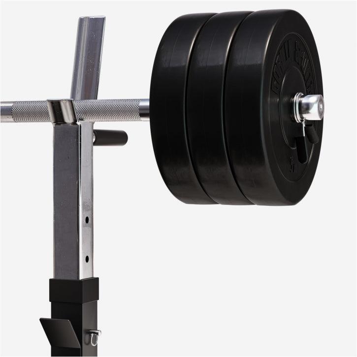 Banc de musculation avec set d'haltères longs - Gorilla Sports France