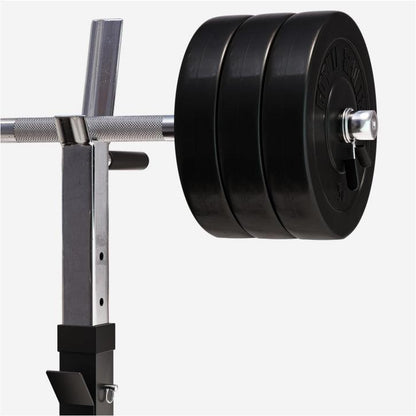 Banc de musculation avec set d'haltères longs - Gorilla Sports France