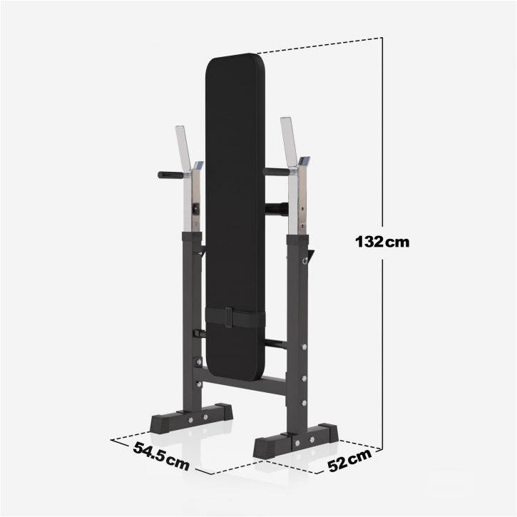 Banc de musculation avec set d'haltères longs - Gorilla Sports France