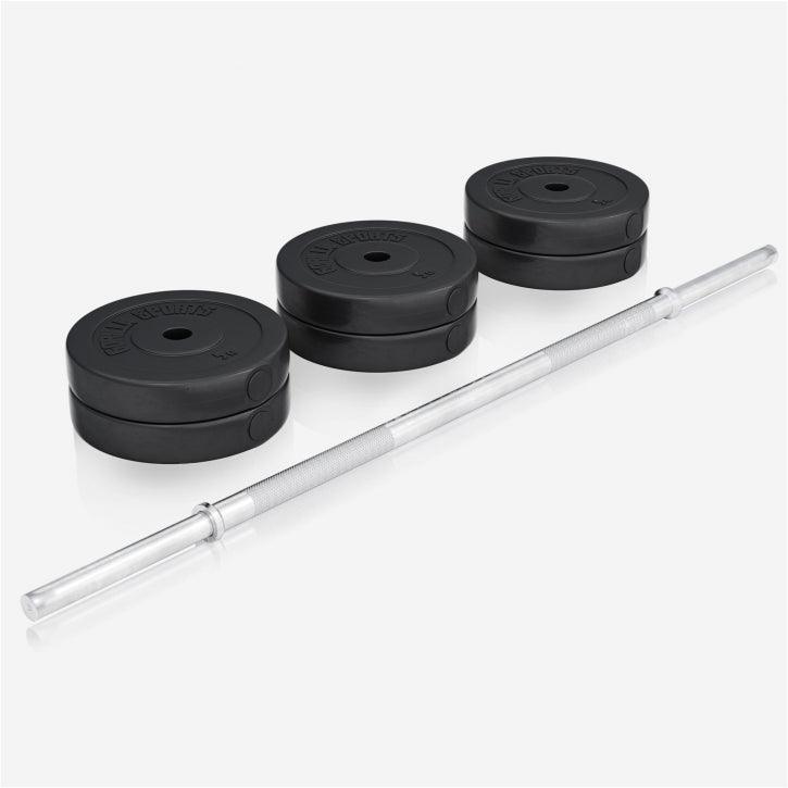 Banc de musculation avec set d'haltères longs - Gorilla Sports France