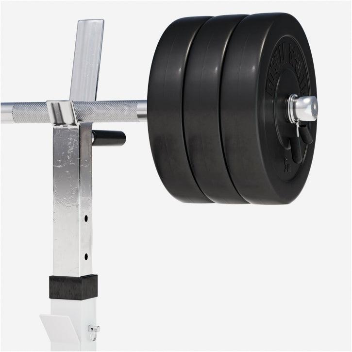 Banc de musculation avec set d'haltères longs - Gorilla Sports France