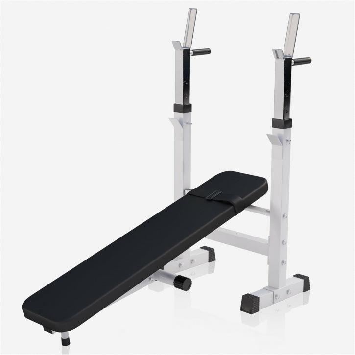 Banc de musculation avec set d'haltères longs - Gorilla Sports France