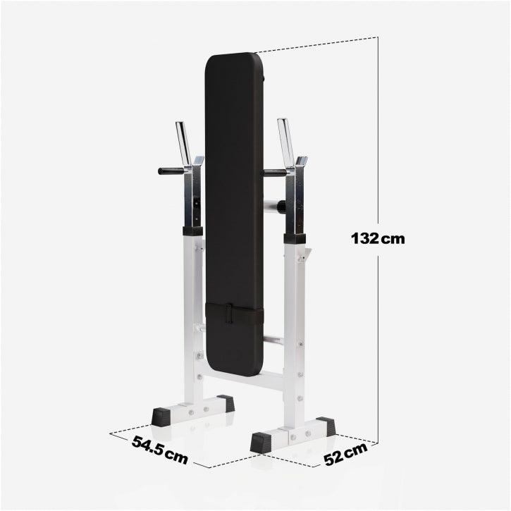 Banc de musculation avec set d'haltères longs - Gorilla Sports France