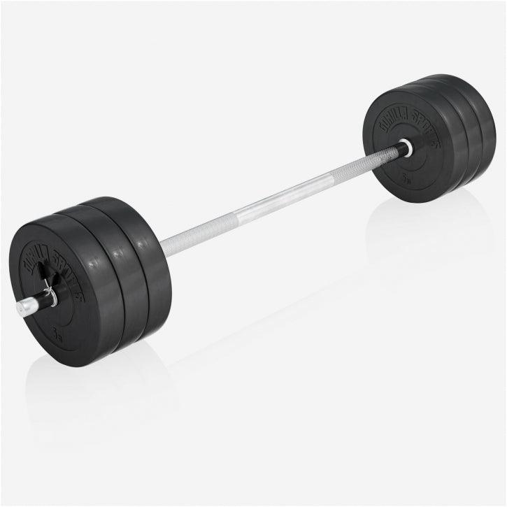 Banc de musculation avec set d'haltères longs - Gorilla Sports France