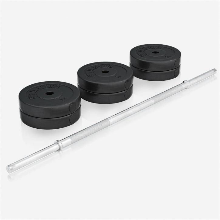 Banc de musculation avec set d'haltères longs - Gorilla Sports France