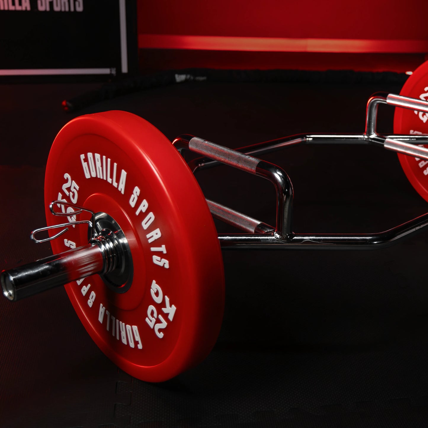 Barre hexagonale olympique en chrome - Trap bar
