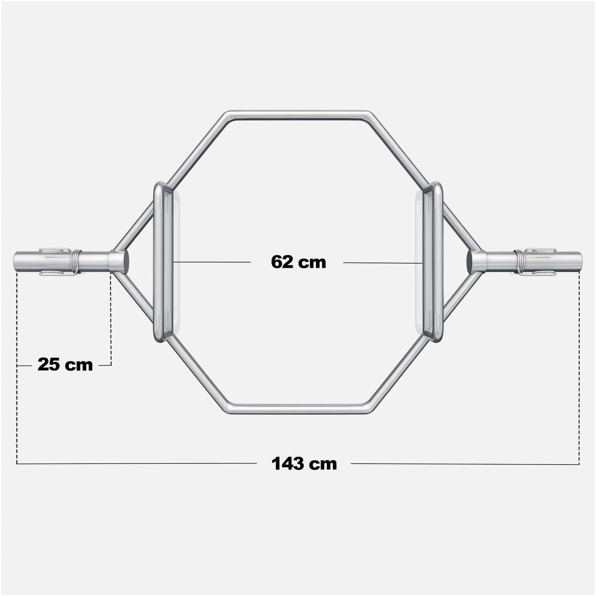 Barre hexagonale en chrome - Gorilla Sports France