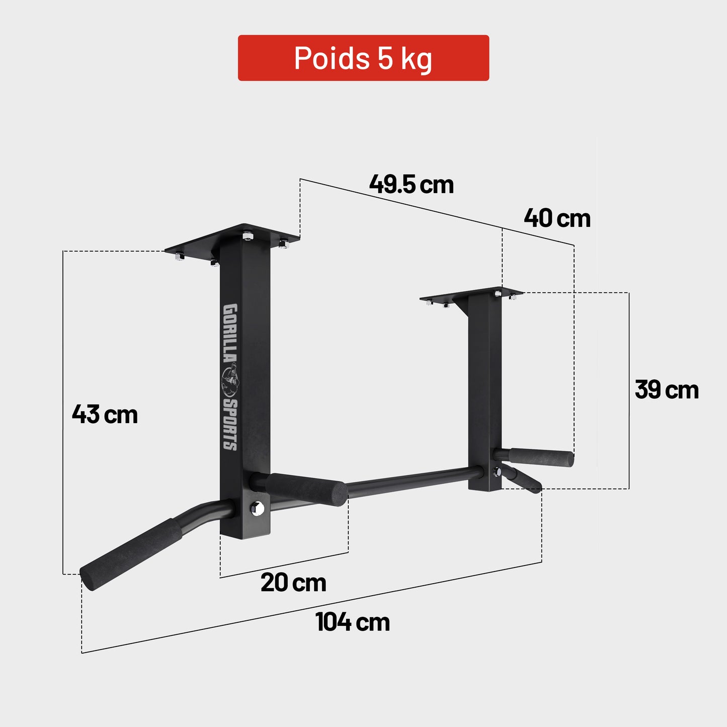 Barre de traction pour plafond