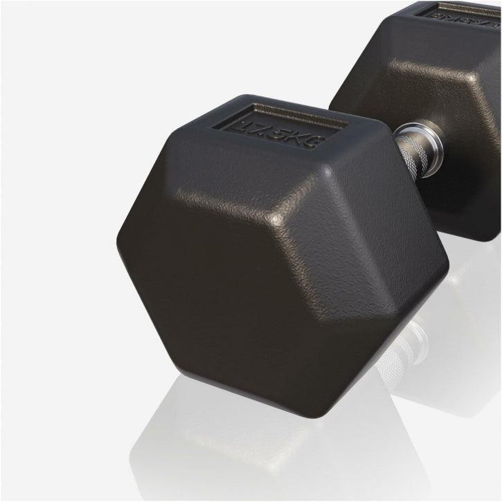 Haltère hexagonal en caoutchouc - Gorilla Sports France