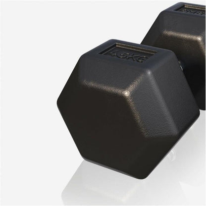 Haltère hexagonal en caoutchouc - Gorilla Sports France