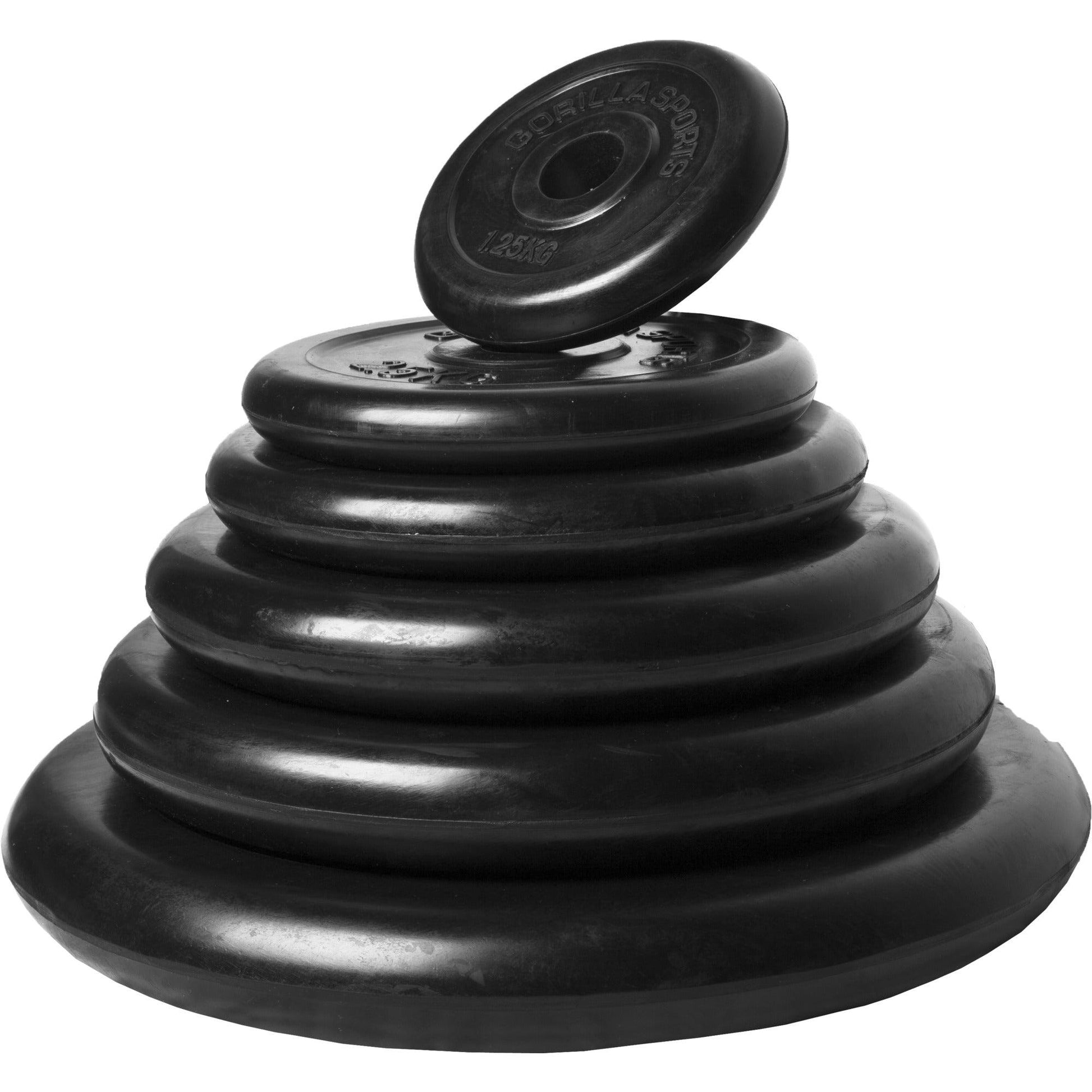 Set d’haltères curl SZ en caoutchouc 70 kg - Gorilla Sports France