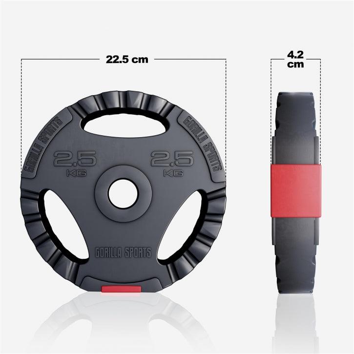 Disques d'haltères en plastique avec grip - Gorilla Sports France