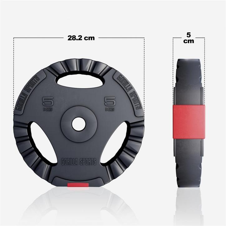 Disques d'haltères en plastique avec grip - Gorilla Sports France