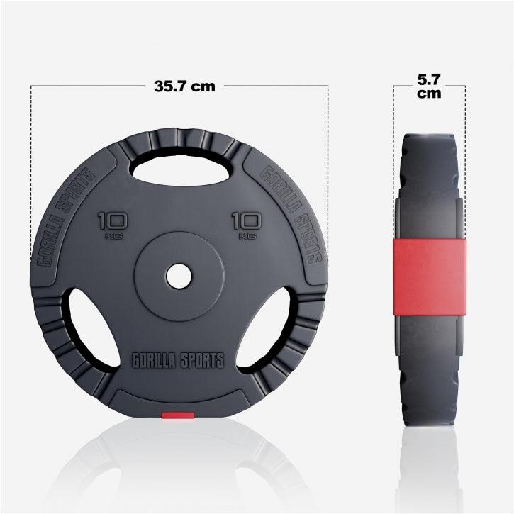 Disques d'haltères en plastique avec grip - Gorilla Sports France