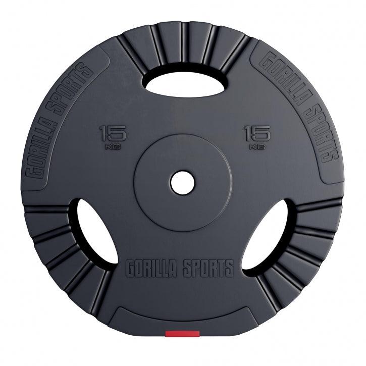 Disques d'haltères en plastique avec grip - Gorilla Sports France