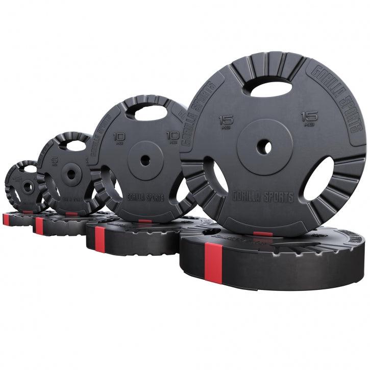 Disques d'haltères en plastique avec grip - Gorilla Sports France