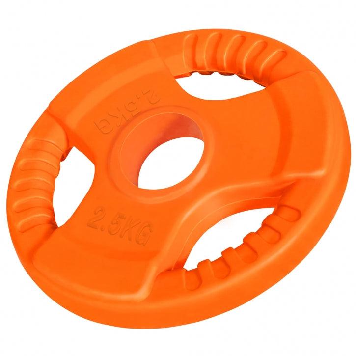 Disque olympique en caoutchouc 50/51mm avec poignées grip - Gorilla Sports France