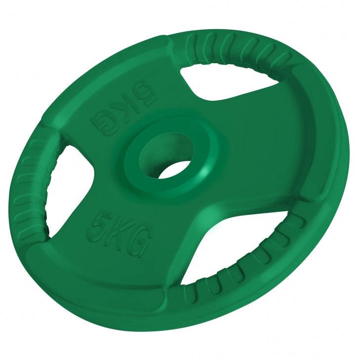 Set d'haltères olympiques en caoutchouc avec poignées Gripper 75 kg - Gorilla Sports France