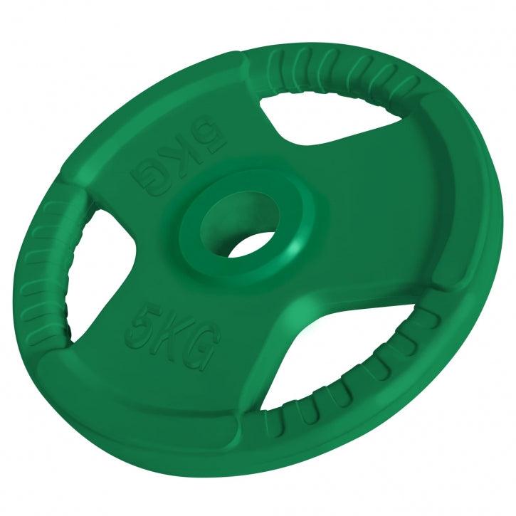 Disque olympique en caoutchouc 50/51mm avec poignées grip - Gorilla Sports France