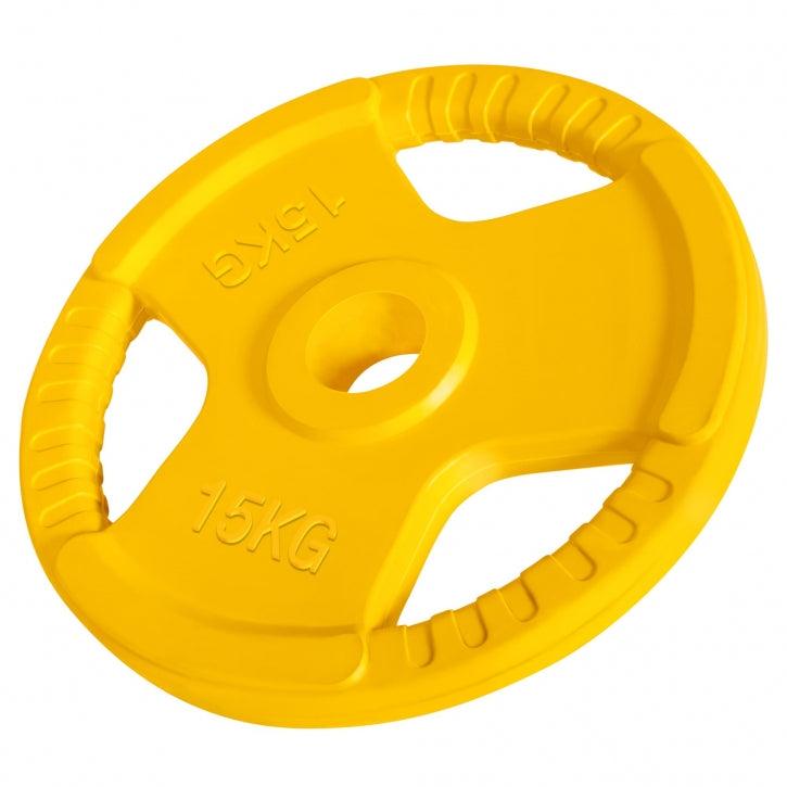 Disque olympique en caoutchouc 50/51mm avec poignées grip - Gorilla Sports France