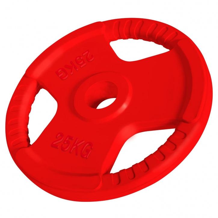 Disque olympique en caoutchouc 50/51mm avec poignées grip - Gorilla Sports France
